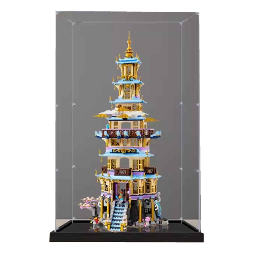 Acrylic Display Box for Lego 80058 Heavenly Pagoda Transparent Dustproof Display Box Compatible with Lego 80058 Construction kit Model not Included 2mm