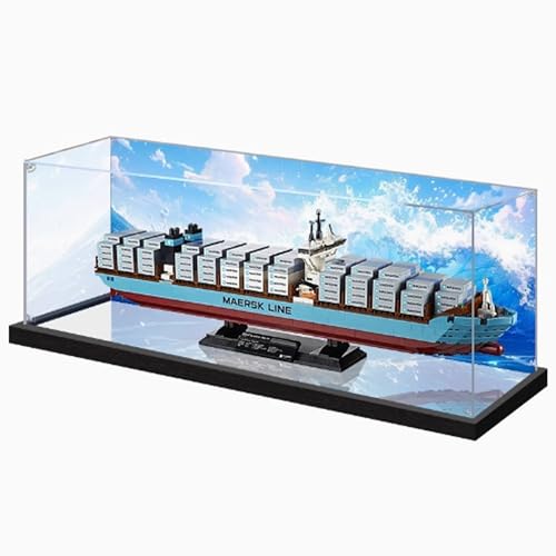 Acrylic Display Case Compatible with Lego 10241 Freighter Display Case Kit Dustproof Transparent Display Case Storage Box Display Case Only Back Spray
