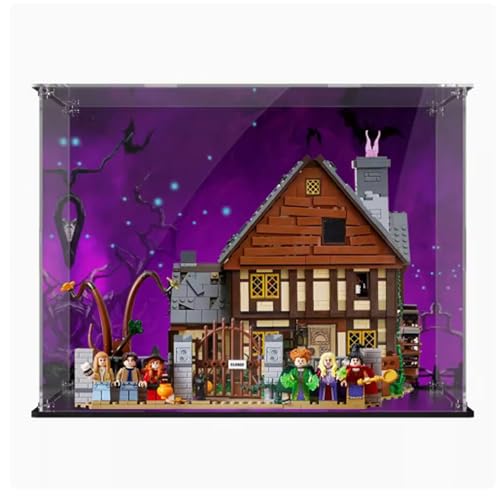 Acrylic Display Case Compatible with Lego 21341 Sisters magic house Building Block Model Protective UV Dust Collector Box Collectors Gift Box Only Background