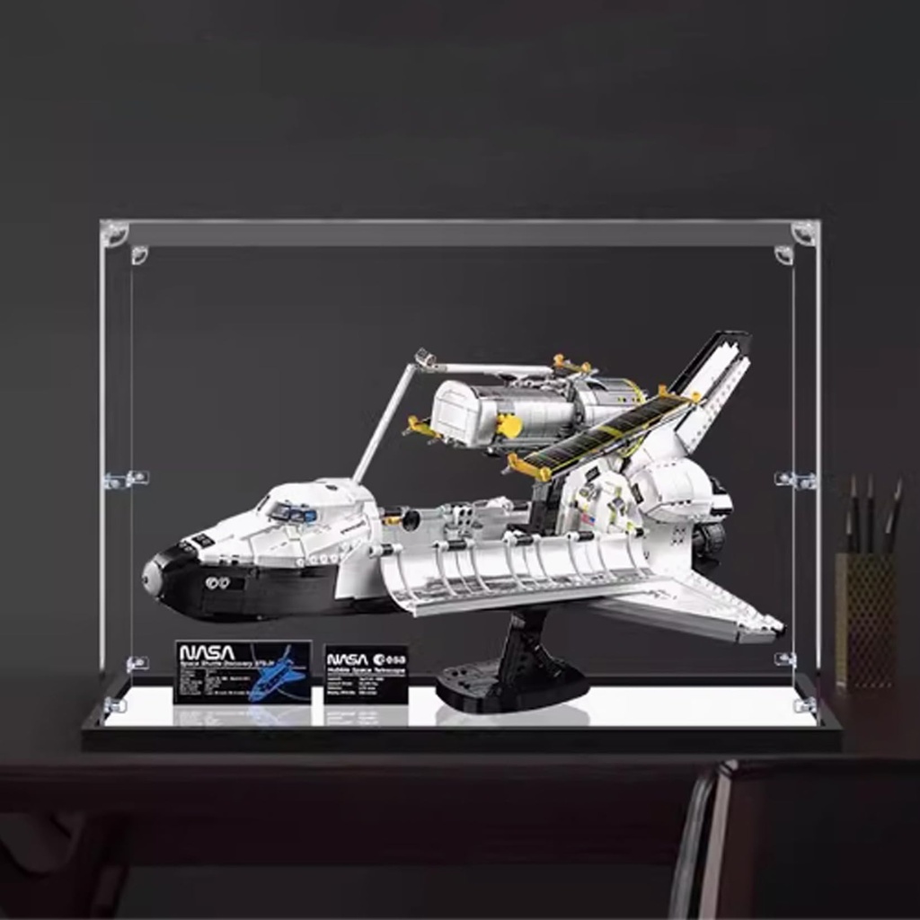 Acrylic Display Box for Lego 10283 Space Shuttle Model Transparent Dustproof Display Box Compatible with Lego 10283 kit Model not Included Mirror Base 2mm