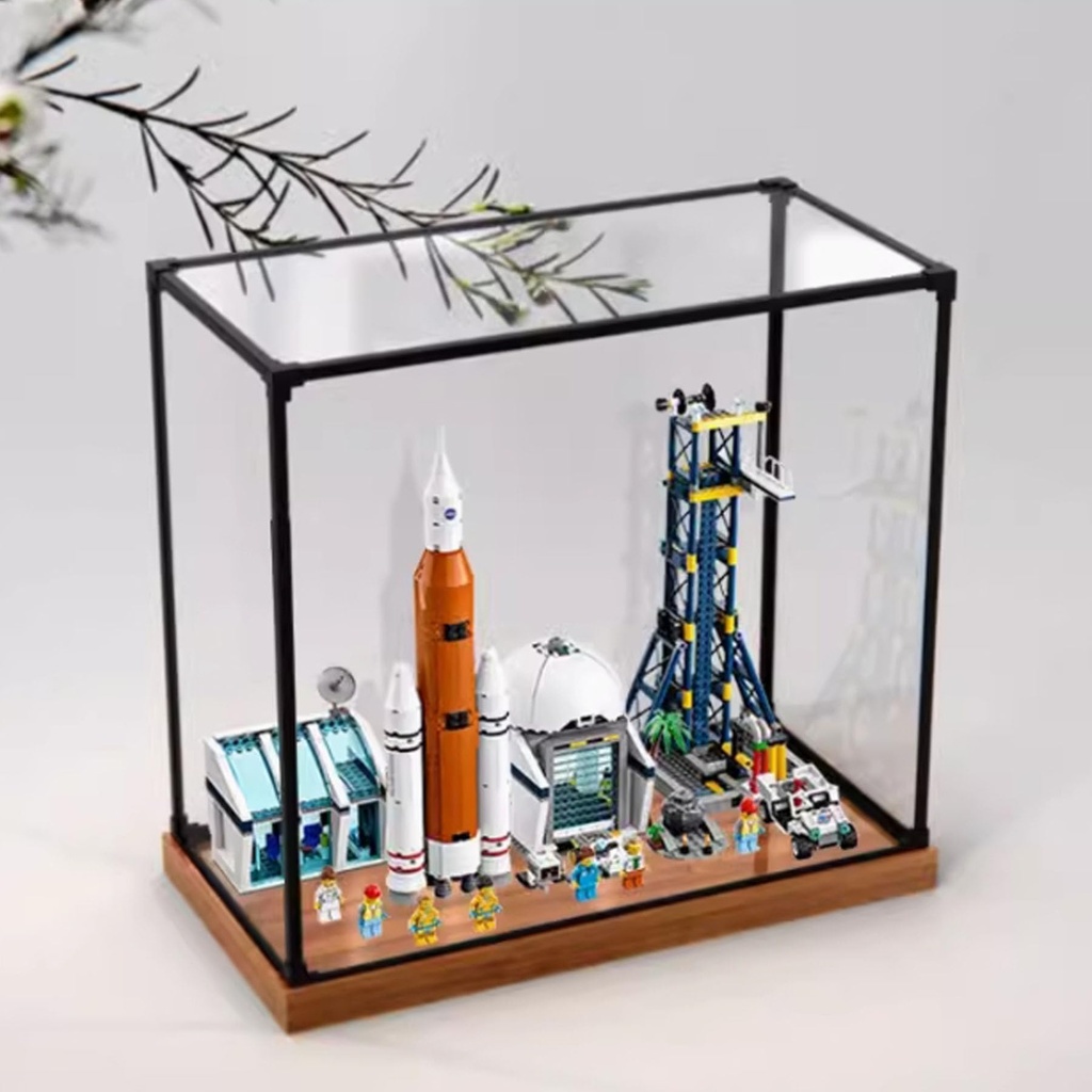 Acrylic Display Clear Collectors Box Compatible with Lego 60351 Rocket Launch Centre Building Block Model Dust Storage Box Display Box Box Only Style 2
