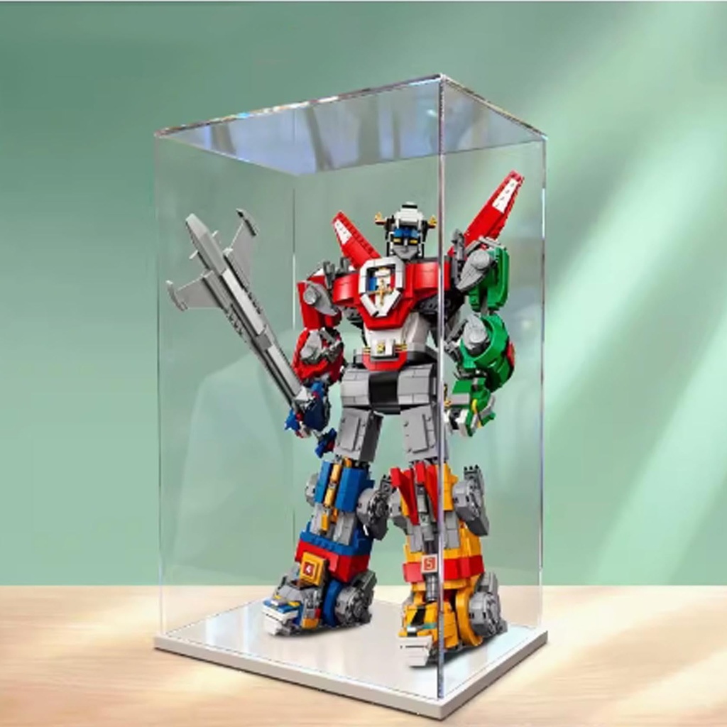 Acrylic Display Case For Lego 21311 Robotics Model Dustproof Transparent Acrylic Display Case Storage Box Model Not Included White base