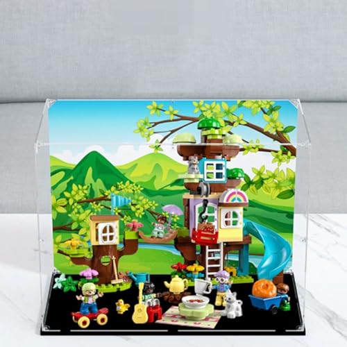 Transparent Acrylic Display Casefor Lego 10993 Creative Treehouse Model Clear BoxStorage BoxDisplay BoxCompatible with 10993 Model Display Box only Black Base