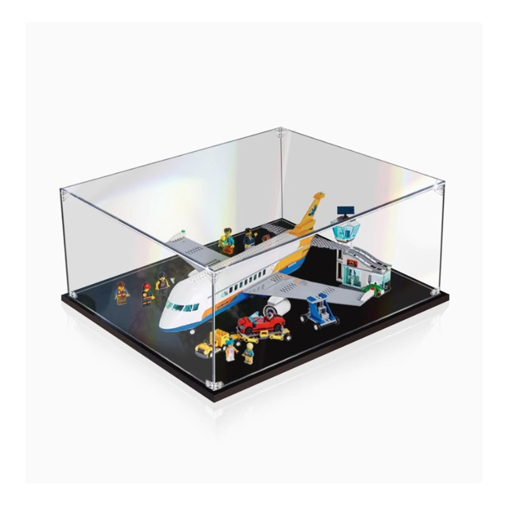 FEIFANBOYANG Acrylic display case for Lego 60262 Airplanes model Transparent display case selfassembling dustproof collectibles display case236 x 196 x 98 inchesDisplay box only 2mm