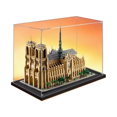 FEIFANBOYANG Acrylic Transparent Display Case for Lego 21061 Notre Dame de Paris Model Dustproof Transparent Display Case Showcase 177 98 137 inches Display Case Only 3mm