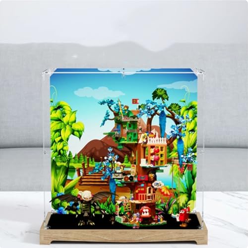 Transparent Acrylic Display Casefor Lego 71461 Fantasy Treehouse Model Clear BoxStorage BoxDisplay BoxCompatible with 71461 Model Display Box only Log Color