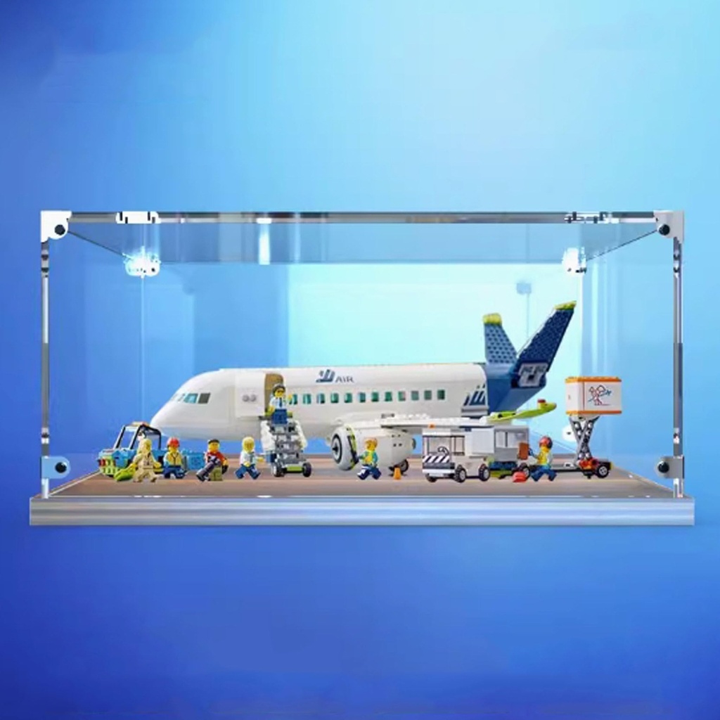 Acrylic Display Clear Collectors Box Compatible with Lego 60367 Passenger Aircraft Building Block Model Dust Storage Box Display Box Box Only Style 1