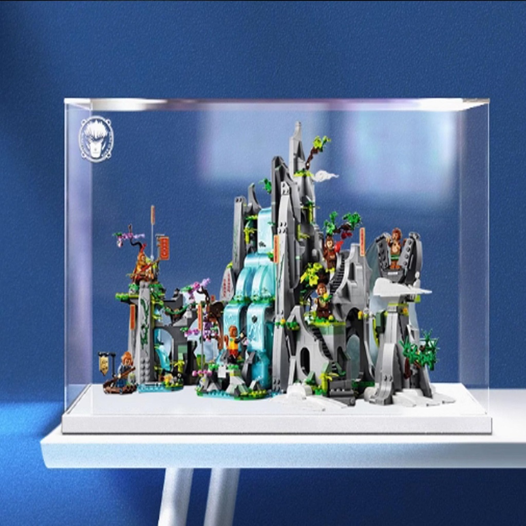 Acrylic Display Box Compatible with Lego 80024 Mount Huaguo Killer Whale Model Kit Collectible Gift Display Box Organizer Box Only White Base