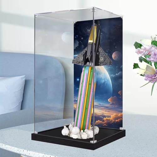 Acrylic Display Case Box Suitable for Lego 10391 Flying Moon CarnivalUsed for Model Display Exhibition Collection Dust Prevention Storage Only Display Box No Model 3mm Background