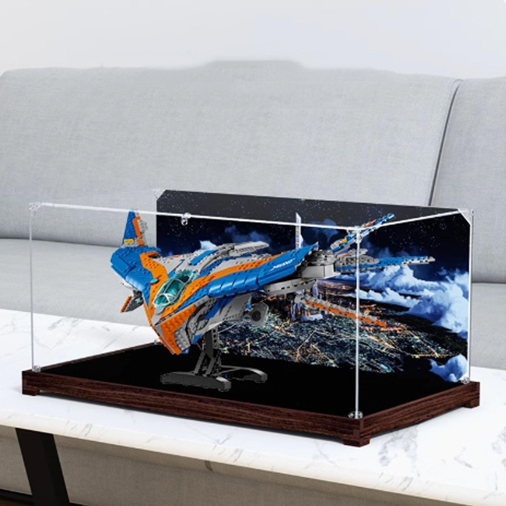 Transparent Acrylic Display Casefor Lego 76286 Escorting Guard Model Clear BoxStorage BoxDisplay BoxCompatible with 76286 Model Display Box only Black Walnut