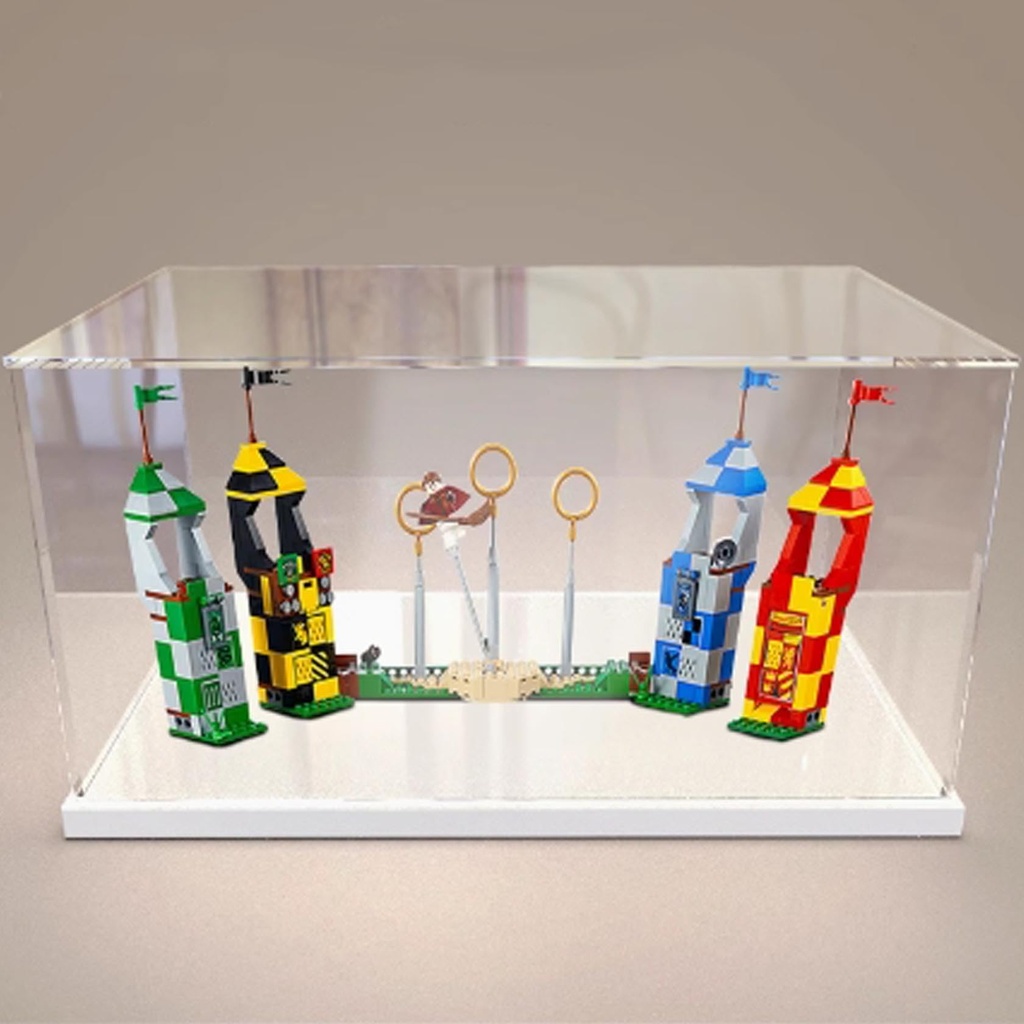 Transparent Acrylic display box for Lego 75956 Competition model Dustproof Storage Display Box Model Not Included White base
