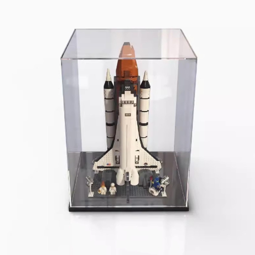 Transparent Acrylic display box for Lego 10231 aviation aircraft model Dustproof Storage Display Box Model Not Included Black base