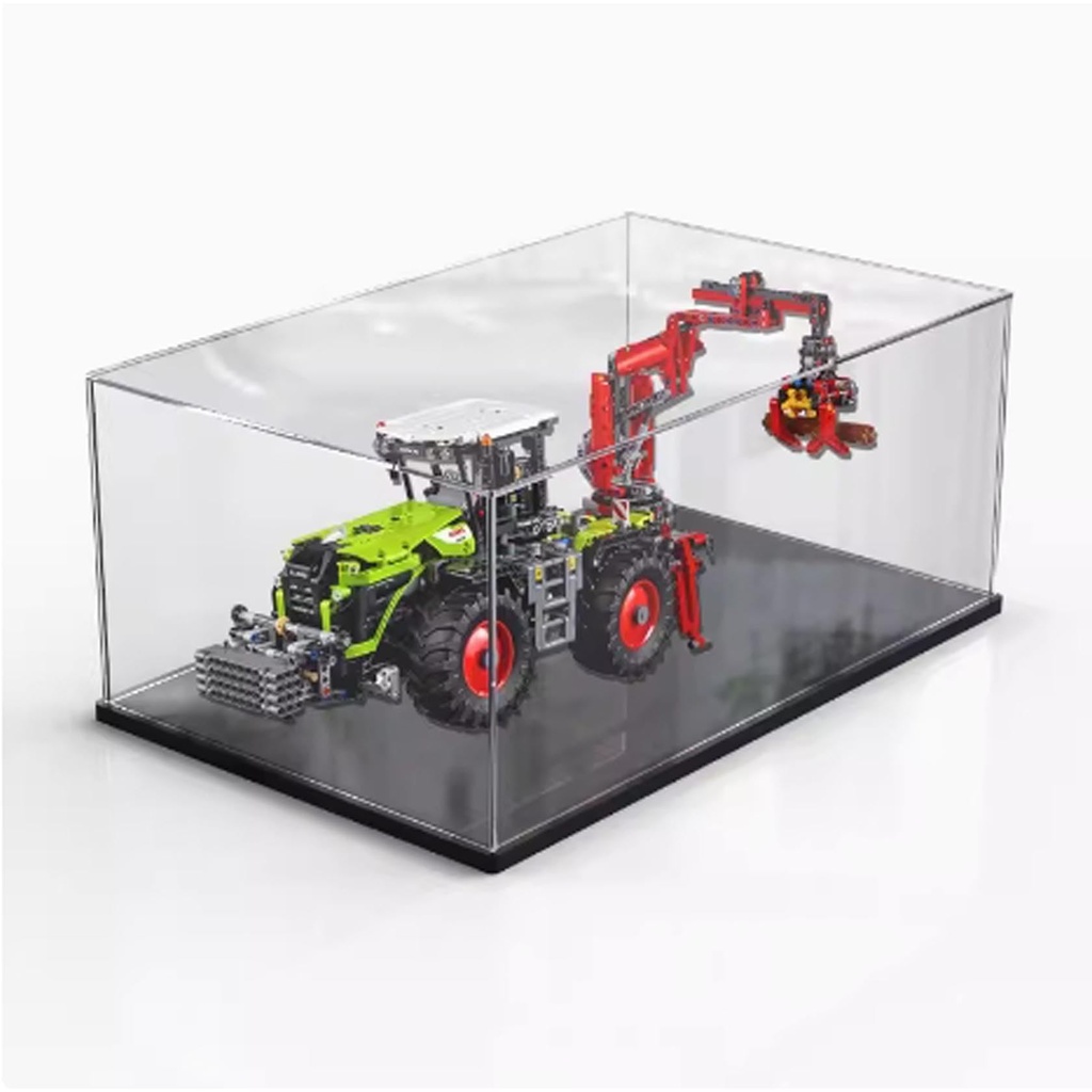 Acrylic Display Case For Lego 42054 Heavy Duty Tractor Model Dustproof Transparent Acrylic Display Case Storage Box Model Not Included Black base