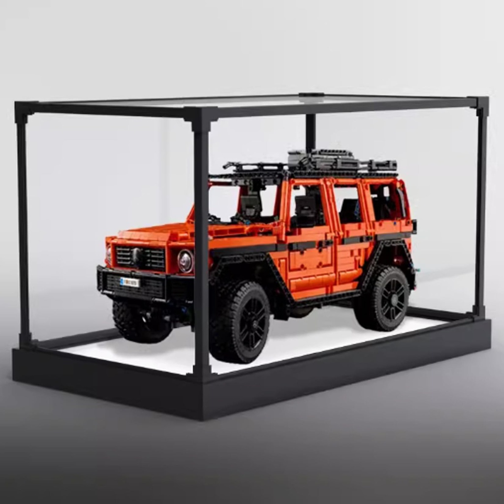 Acrylic Display Box for Lego 42177 Car Transparent Dustproof Display Box Compatible with Lego 42177 Construction kit Model not Included White Base