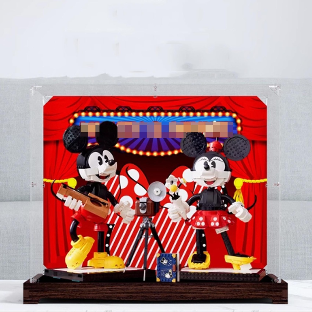 Transparent Acrylic Display Casefor Lego 43179 Dolls Model Clear BoxStorage BoxDisplay BoxCompatible with 43179 Model Display Box only Black Walnut