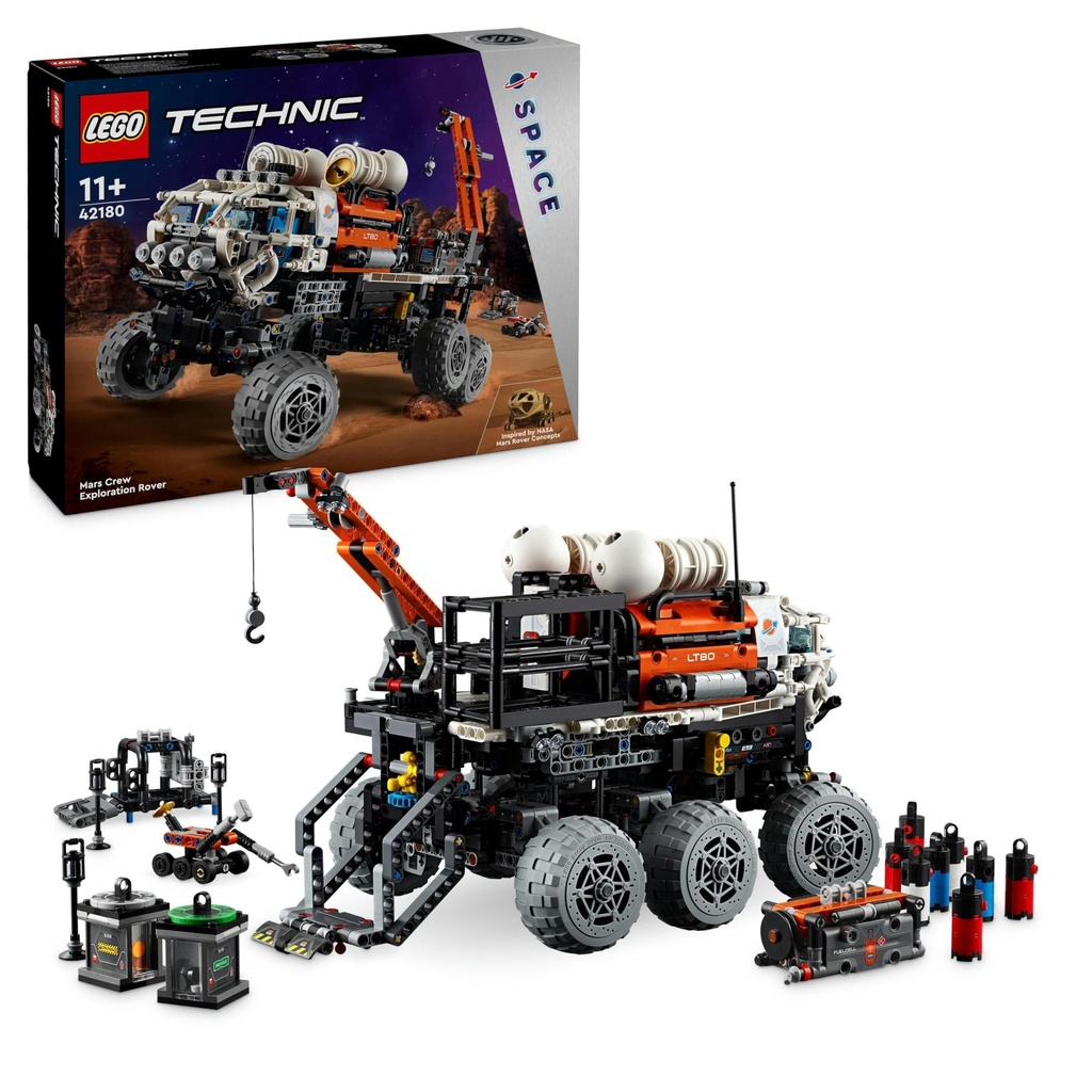 LEGO Technic Mars Crew Exploration Rover Building Set Outer Space Toy for 11 Plus Year Old Kids Boys Girls Explorer Gift Inspired by NASA Imaginative Play 42180
