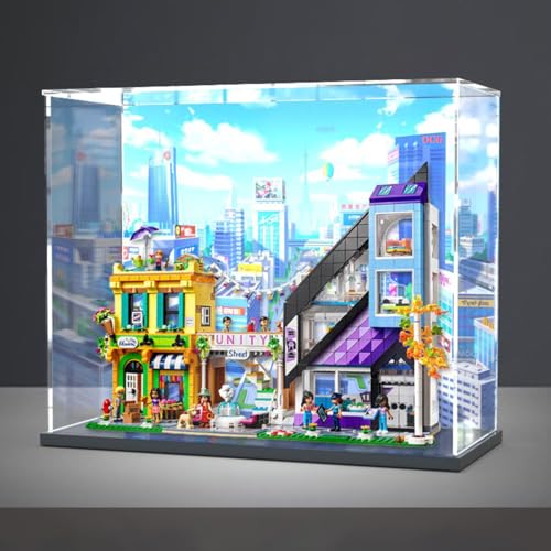 BoHeart Acrylic Collectibles Display Box Compatible with Lego 41732 Florists and furniture shops Display Box Block Model Transparent Dustproof Storage Box Display Box Only