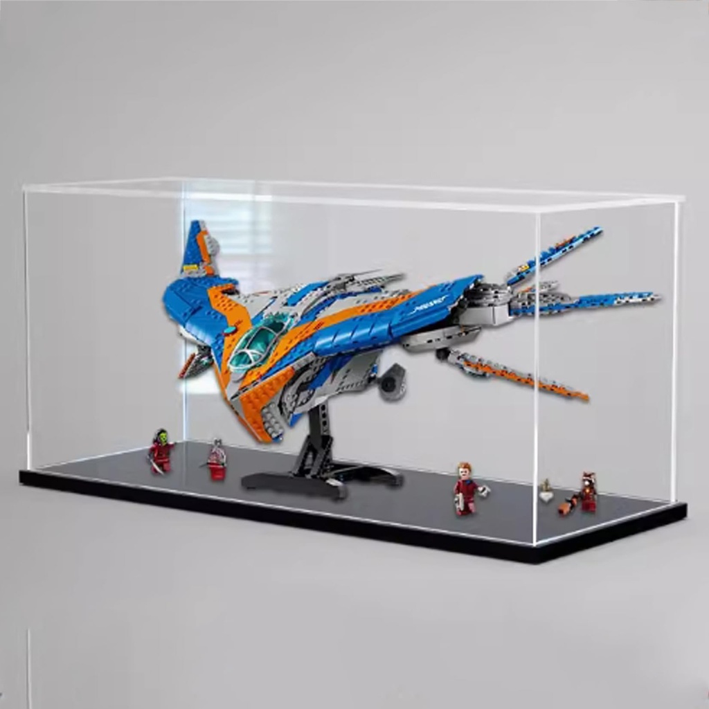 Acrylic Display Box for Lego 76286 Model Transparent Dustproof Display Box Compatible with Lego 76286 Construction kit Model Not Included Black Base