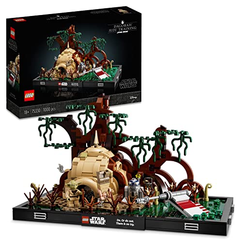 LEGO Star Wars Dagobah Jedi Training Diorama 75330 Creative Building Kit for Adults Collectible BrickBuilt Scene for Display Fun or Birthday Present for Fans 1000 Pieces