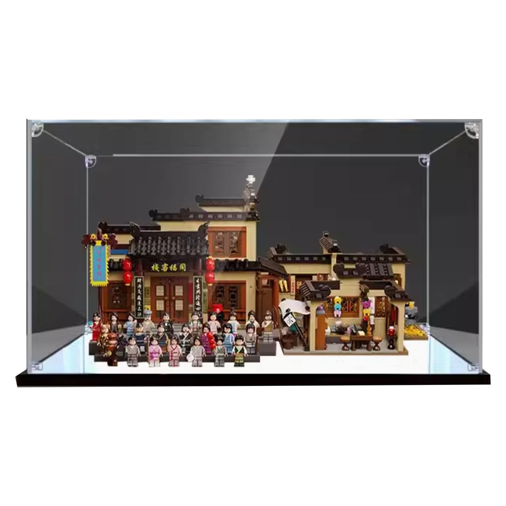 Acrylic Display Box for Lego 86220 Tongfu Inn Backyard Clear Dustproof Display Box Box Only Lego Set Not Included 3mm