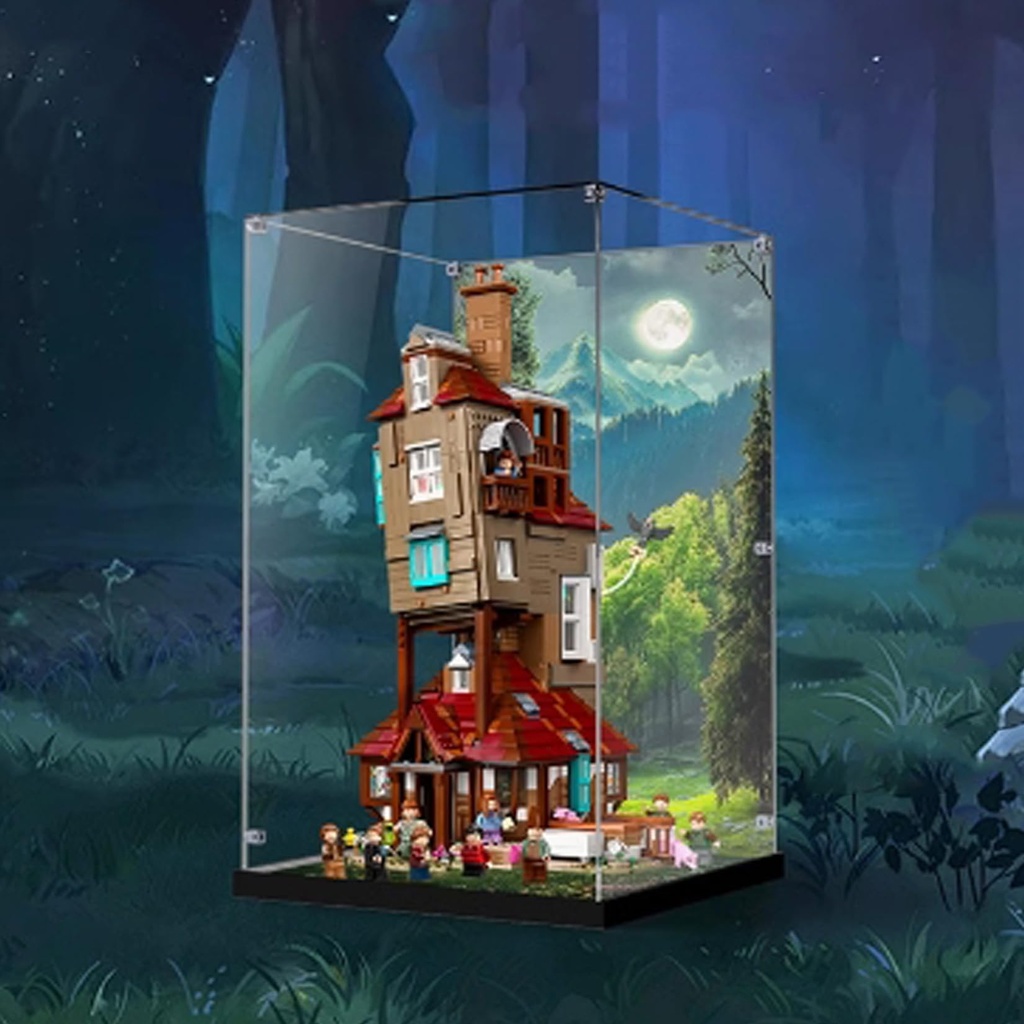 Acrylic Display Box for Lego 76437 The Ugly House Model Transparent Dustproof Display Box Storage Box Compatible with Lego 76437 Construction kit Model Not Included Backgrounds 3mm