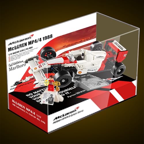 BoHeart Acrylic display case for Lego 10330 McLaren MP4 Racing customizedtransparent Dustproof display box can be collected Size40x20x20 cm Model Not Included