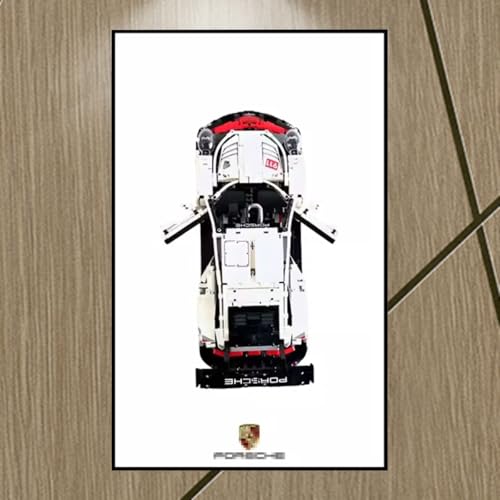 Figures Display Wall Mount for LEGO for 42096 Porscche 911 RSR Model Wall Mounting Bracket Decoration No Model D