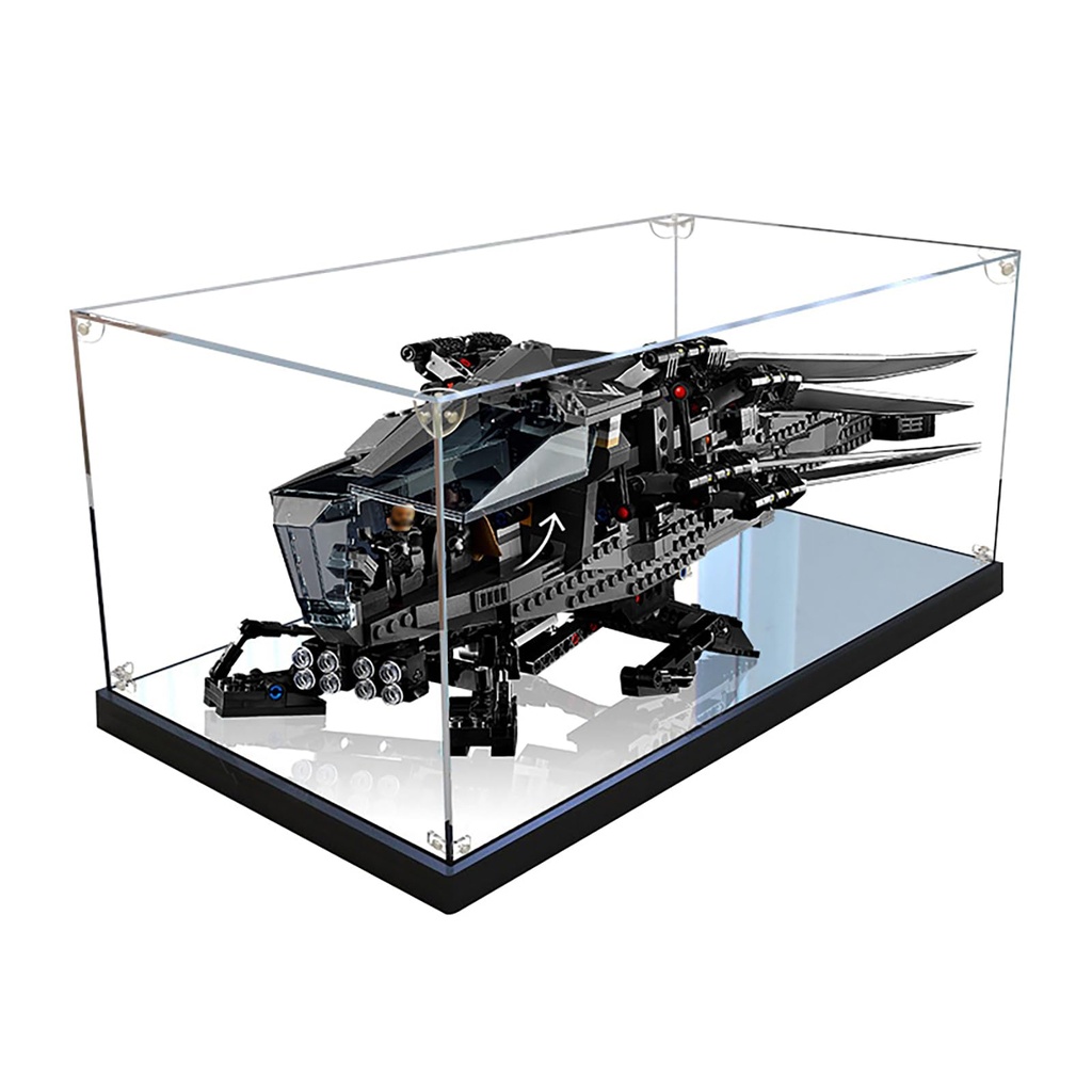BoHeart Acrylic display case for Lego 10327 ICONS Series Dune Royal Ornithopter customizedtransparent Dustproof display box can be collected Size60x25x25 cm Model Not Included Mirror 3mm