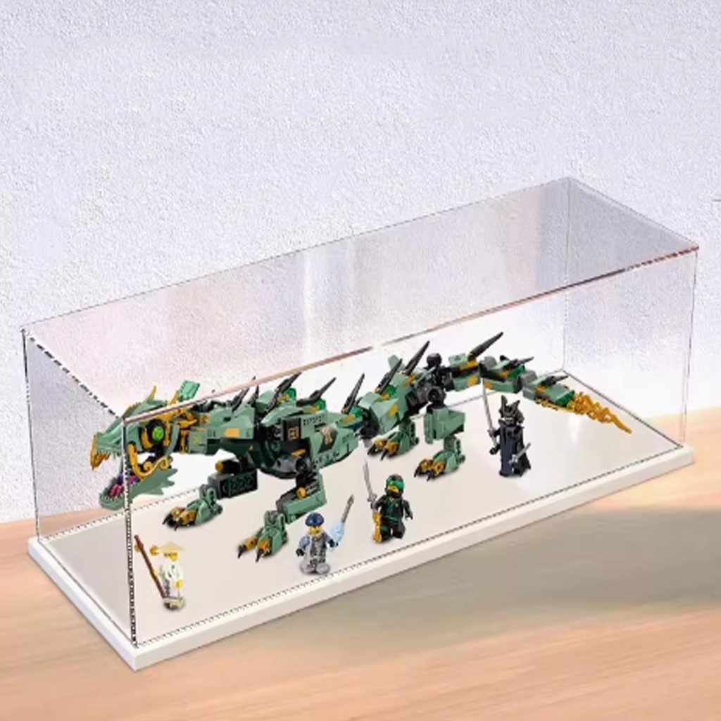 Acrylic Display Case For Lego 70612 Mechs Model Dustproof Transparent Acrylic Display Case Storage Box Model Not Included White base
