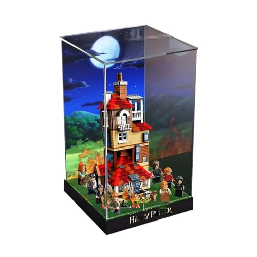 TRUSTFAR Acrylic Dustproof Display Case Designed for Lego 75980 House Building Block Model Dustproof Box Transparent Box Display Box Compatible with Lego 75980 No model background