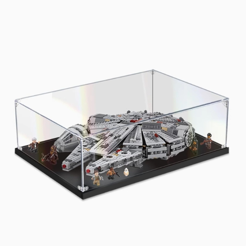 Transparent acrylic display box for Lego 75105 Millennium Falcon model collection dustproof display box display box only 2mm