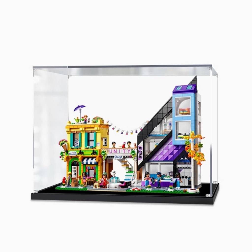 Transparent Acrylic Display Case for Lego 41732 City centre florist and furniture shop Dustproof Display Case Model not included 3mm