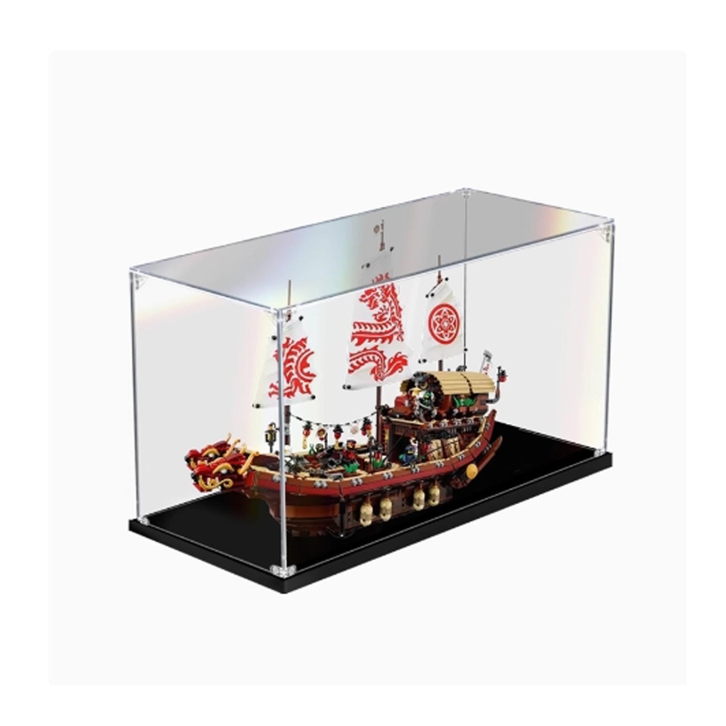 Acrylic display case For Lego 70618 Pirate Ship model dustproof transparent acrylic display case storage box model not included 2mm