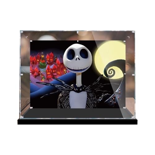 Clear Acrylic Display Box Compatible with Lego 21351 Christmas Eve Scare Model Dustproof Display Gifts Protect Decorations Collectibles Storage Organizer Box Only Back Spray