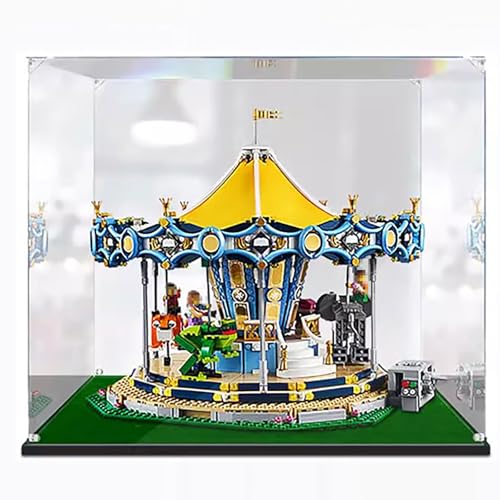 BoHeart Acrylic Display Case for Lego 10257 Carousel customizedtransparent Dustproof display box can be collected Size40x40x35 cm Model Not Included 2mm