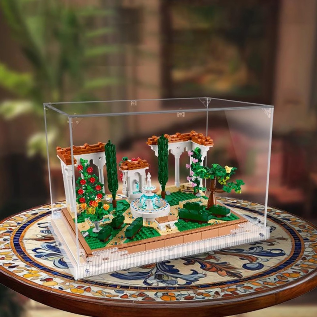 Acrylic Display Case Box Suitable for Lego 10359 Spanish Fountain GardenDisplay box Used for Model display dustproof collectible Storage Model not included 3mm