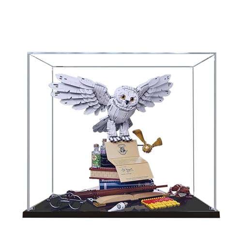 Acrylic Display Case for Lego 76391 Hedwig Model 3mm Dustproof Display Box Display Case Compatible with Lego 76391 Model Not Included Transparent Build 3MM