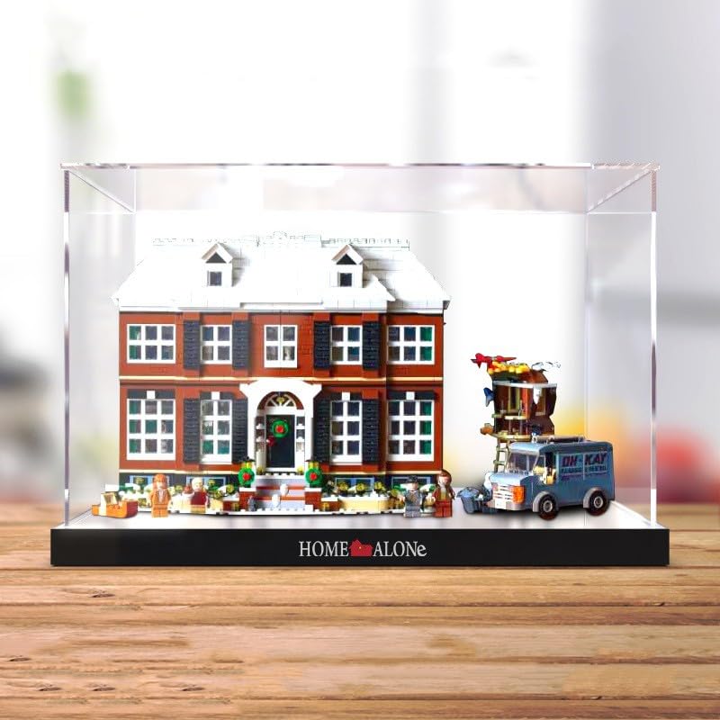 Transparent Acrylic Display Case for Lego 21330 Home Alone Model Dustproof Display Case Compatible with Lego 21330 Lego Model Not Included C