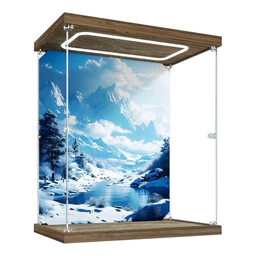 BoHeart No glue Clear Display Box for LEGO 43244 for Acrylic Dustproof Transparent Custom Display Case No Model34x20x40cm Light board