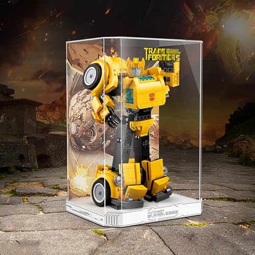 BoHeart Acrylic display case for Lego 10338 Autobot Bumblebee customizedtransparent Dustproof display box can be collected Size252530 cm Model Not Included