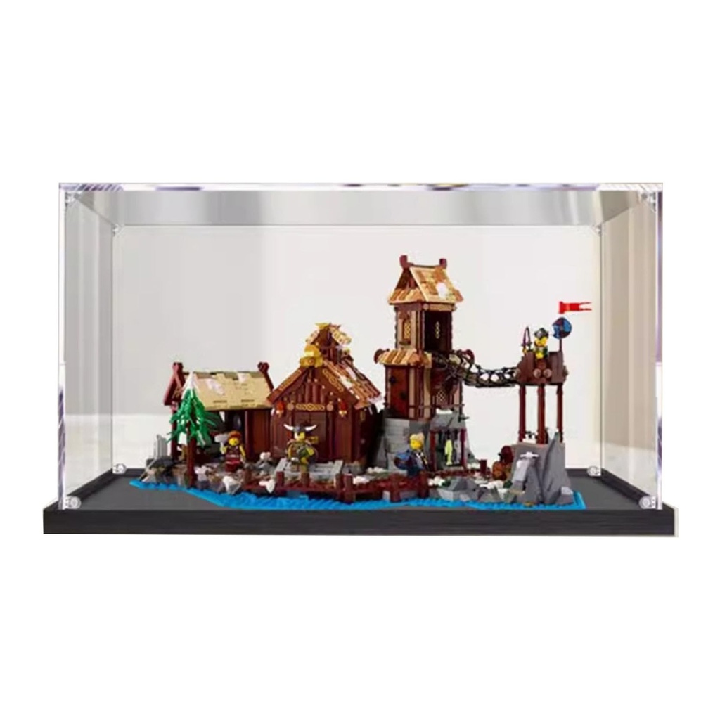 Transparent acrylic display box for Lego 21343 Viking Village model collection dustproof display box display box only 2mm