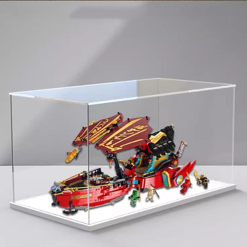 Acrylic Display Case For Lego 71797 Robot Wars Model Dustproof Transparent Acrylic Display Case Storage Box Model Not Included White base
