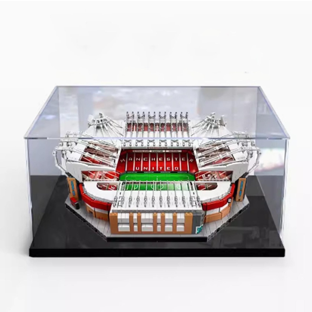 Acrylic Display Case For Lego 10272 Football Stadium Model Dustproof Transparent Acrylic Display Case Storage Box Model Not Included Black base