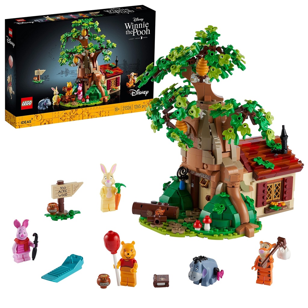 LEGO 21326 Ideas Ensemble LEGO Disney pour adultes Winnie lOurson Maison a exposer Figurine LEGO Bourriquet Figurine Porcinet