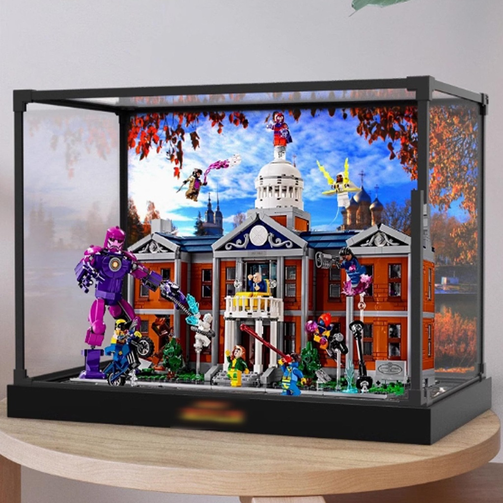 Acrylic Display Box Compatible with Lego 76294 XMen and XMansions Model Kit Collectible Gift Display Box Organizer Box Only