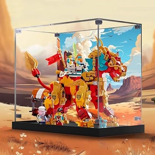 Transparent Acrylic Display Case for Lego 80066 Fire Unicorn Model Clear BoxStorage BoxDisplay BoxCompatible with 80066 Model Display Box only D