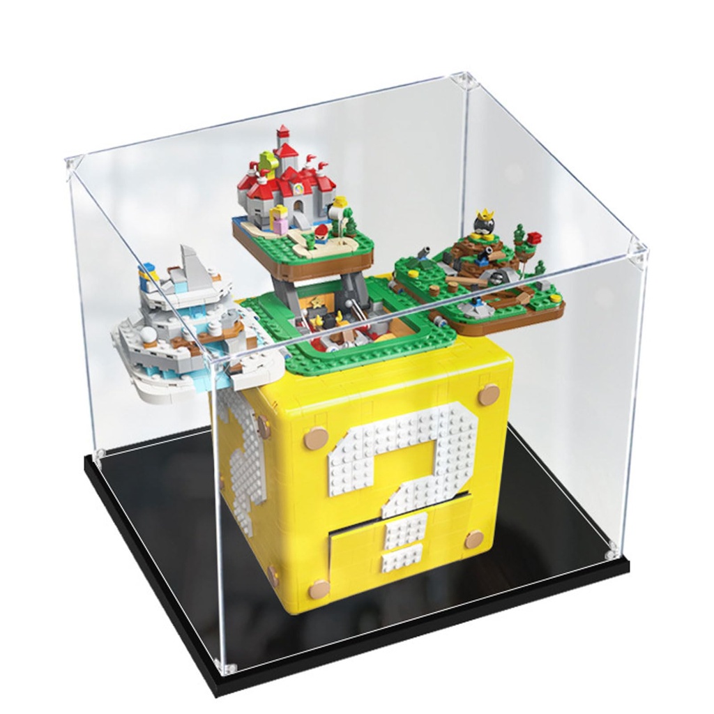 TIANQING Acrylic Display Case for LEGO 71395 Question Mark Block Professional Display Case SIZE 352540cmOnly Case No Model 3MM