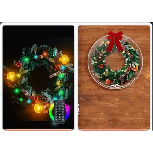 Transparent Acrylic Display Casefor Lego 10340 Christmas Wreath Model Clear BoxStorage BoxDisplay BoxCompatible with 10340 Model Display Box only Combination B