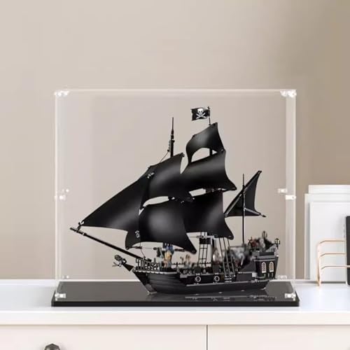Yglophic Transparent Acrylic Display Case for LG 4184 The Black Pearl Acrylic Dustproof Storage Box Compatible with LG 4184 Lego Model Not Included 62 30 55cm A2mm