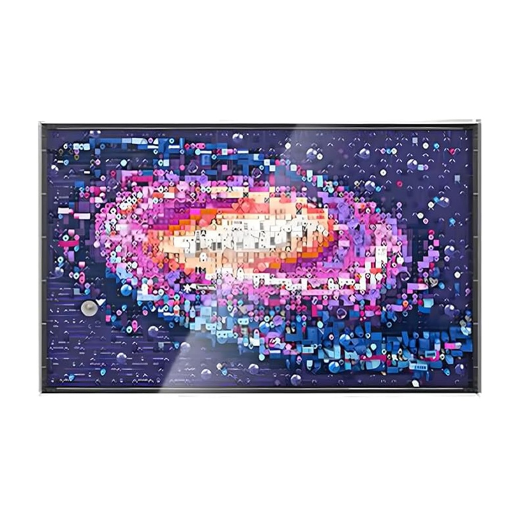 Acrylic Display Case Compatible with LEGO 31212 Galaxy Pixel Photo Frame Model Protective Dustproof Display Case Gift Model Clear Display Case Display Case Only
